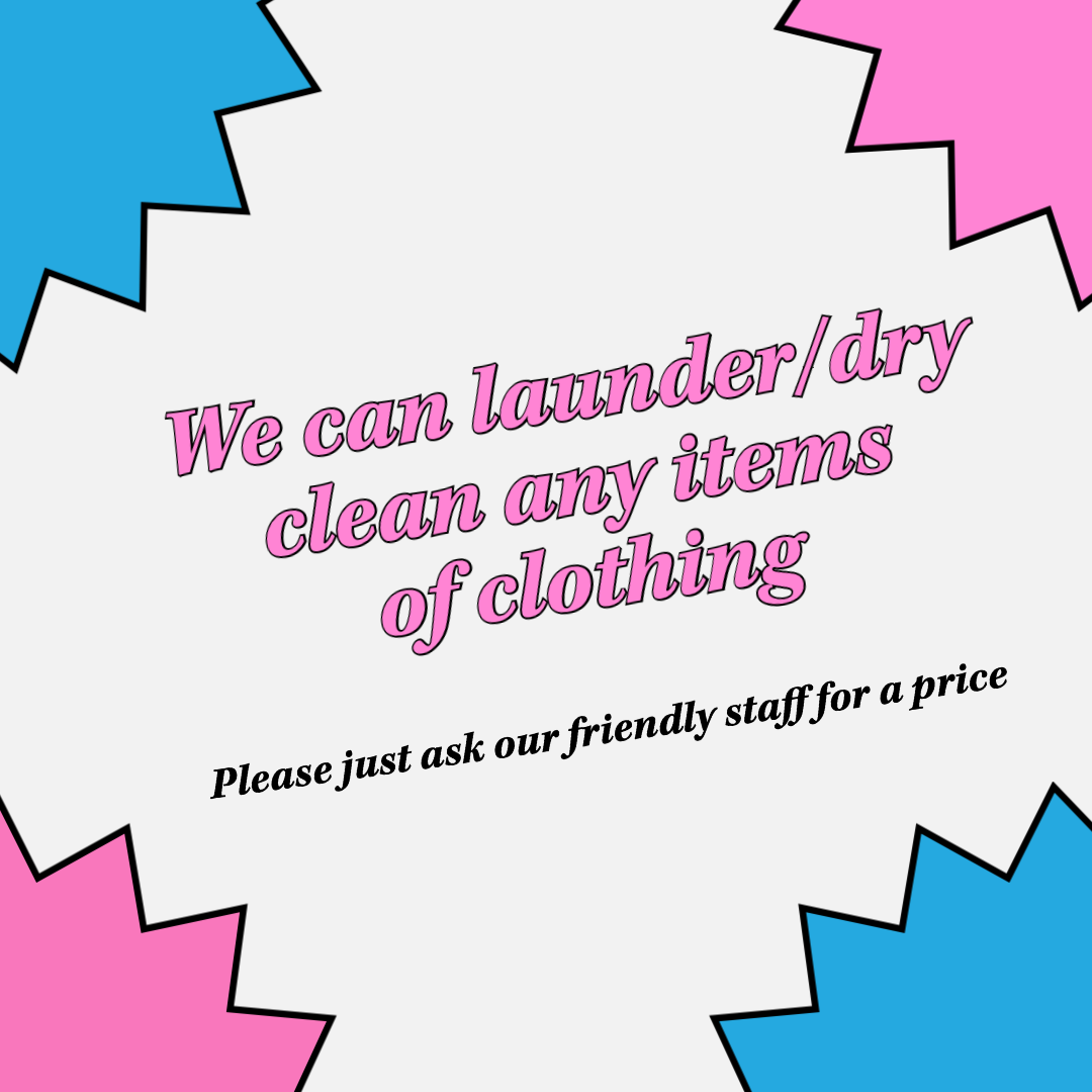 Image that says Valley Home Services can launder/dry clean and items of clothing